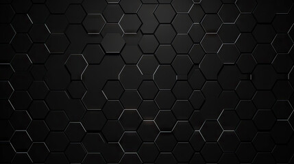 black hexagon pattern wallpaper, Abstract Hexagon black Geometric Surface.Clean background with glossy black hexagon shapes
