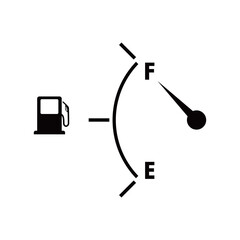 fuel meter design. gasoline indicator sign and symbol.