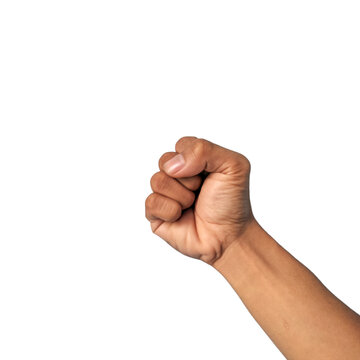 Male fist isolated on white background