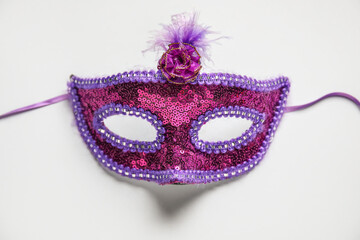 Fototapeta premium Carnival mask on white background