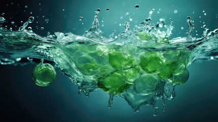 close up Green hydrogen production,