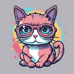 Fototapeta premium cute cat designs for T shirts