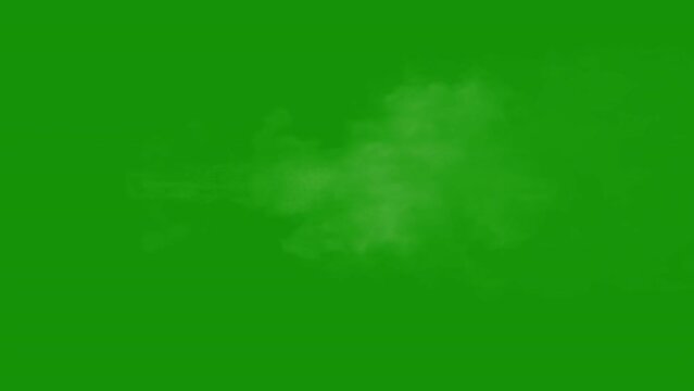Muzzle flash on green background