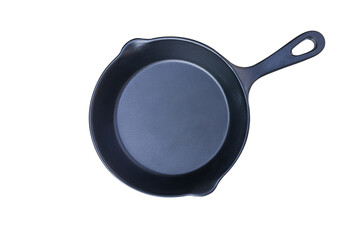 Black iron pan isolated on white background.PNG