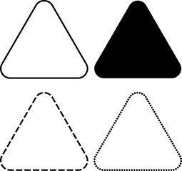 rounded triangle icon set