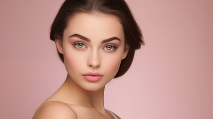Fototapeta premium Caucasian woman posing in the studio.