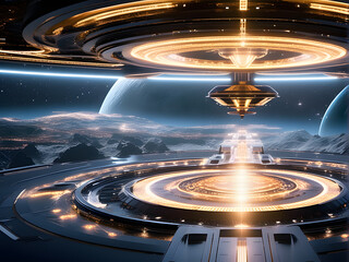 Explore a cosmic future with advanced space tech, interstellar crafts, AI navigation, and limitless possibilities.