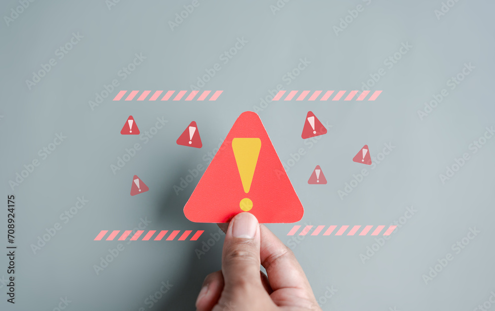 Aufkleber System warning error popup and maintenance showing. cyber attack on online network error system. Cybersecurity vulnerability, data breach, illegal connection, compromised information...