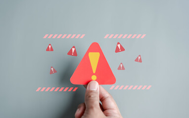 System warning error popup and maintenance showing. cyber attack on online network error system....