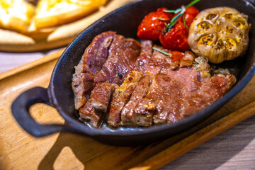 A delicious black pepper steak