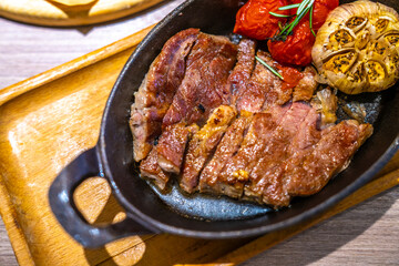 A delicious black pepper steak
