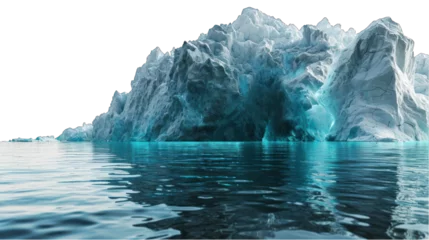 Fototapete Rund Majestic Isolated Iceberg Isolated on Transparent or White Background, PNG © Custom Media