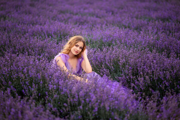 The girl in the lavender field