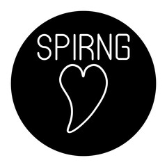 spring glyph icon