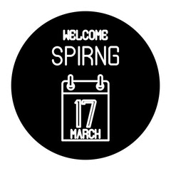 spring glyph icon