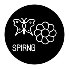 spring glyph icon