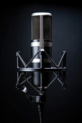 Modern studio microphones designed for professional podcast audio recording, capturing crystal-clear sound quality