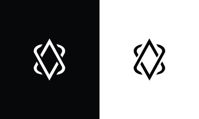 AV VA letter design logo logotype icon concept with serif font and classic elegant style look vector illustration. - obrazy, fototapety, plakaty