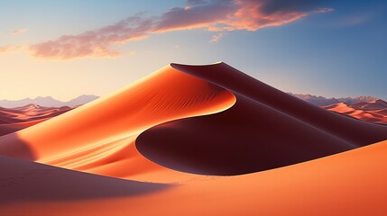 Minimalism Sahara Sand Dune illusrtration generated with AI - 708929918