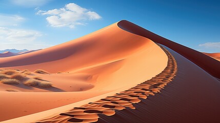 Minimalism Sahara Sand Dune illusrtration generated with AI - 708929934
