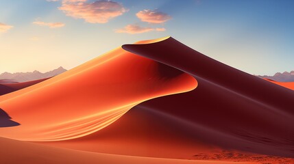 Minimalism Sahara Sand Dune illusrtration generated with AI - 708929980