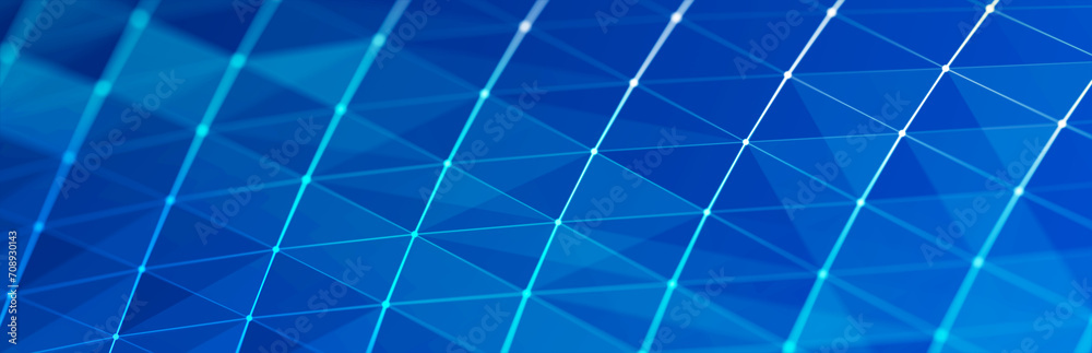 Poster abstract polygonal space with dots and lines. triangular structure. background concept for your desi