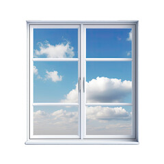 A Window With a Clear Pane.. Isolated on a Transparent Background. Cutout PNG.