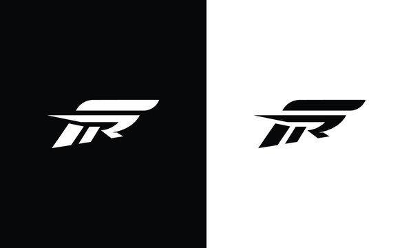 fr logo design vector initial luxury