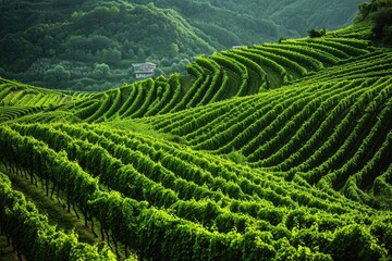 Fototapeta premium Serpentine Vines: A Dance on the Mountainside
