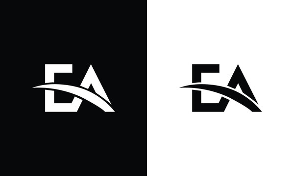 EA letter logo design vector template