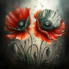 poppies and flowers