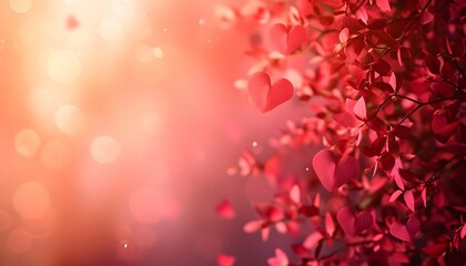 Valentine's Day Romance with Heart-Shaped Leaves