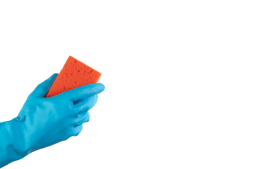 Sanitary supply, sponge for cleaning, professional cleanup, disinfection tool,isolated