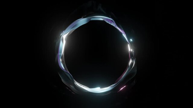Abstract sci-fi portal on dark background