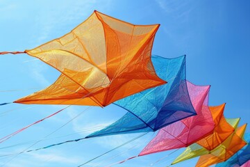 Vibrant Kite Patterns in Suburban Skies