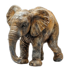 Fototapeta premium Elephant Toy Isolated on Transparent or White Background, PNG