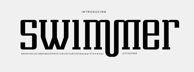 Alphabet font. Typography decorative elegant  lettering for logo. for design .vector illustration. stock image