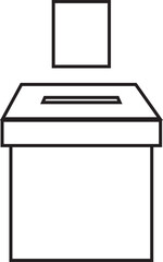 illustration of a ballot box icon for the election of leadership candidates in an honest, fair and transparent manner