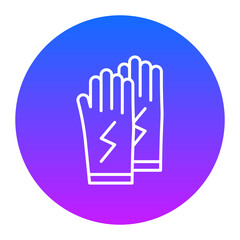 Fototapeta premium Electrician Gloves Icon of Electrician Tools iconset.