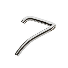 3D Number 7 Shape Chrome Text. 3d illustration, 3d element, 3d rendering. 3d visualization isolated on a transparent background