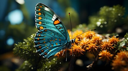 close up Shot of butterfly generative ai