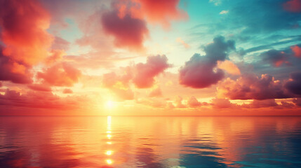 Obraz premium sunset over the sea