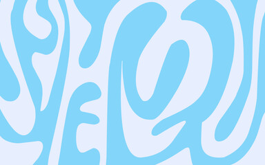 Abstract horizontal background with colorful waves. Trendy vector illustration in style retro 60s, 70s. Pastel colors