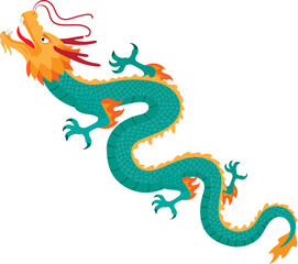 Obraz premium chinese dragon on white background