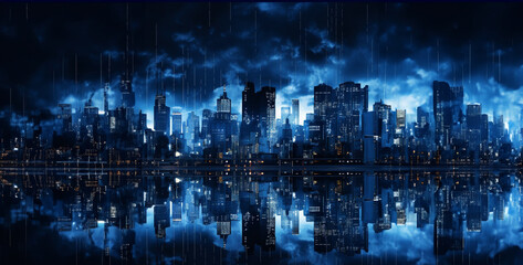 blue city aesthetic wallpaper