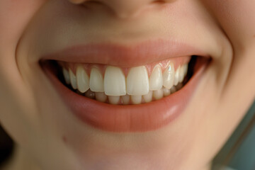  realistic teeth, photorealistic, 8k, natural lighting, person smiling close up of teeth and gums, natural teeth, facing forward