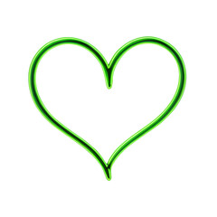 Color of heart glitter and neon style illustration jpg and png