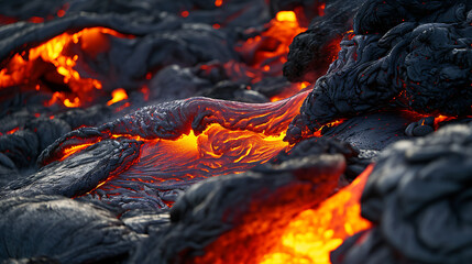 Lava Unleashed: Close-Up Glimpse of Intense Volcanic Activity