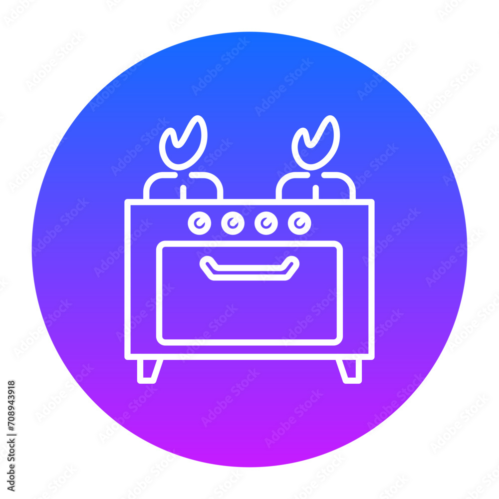 Poster gas stove icon of homeware iconset.