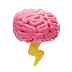 3D Brainstorming Visualizing Ideas. 3d illustration, 3d element, 3d rendering. 3d visualization isolated on a transparent background